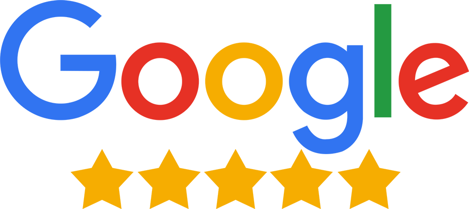 Google logo with five stars